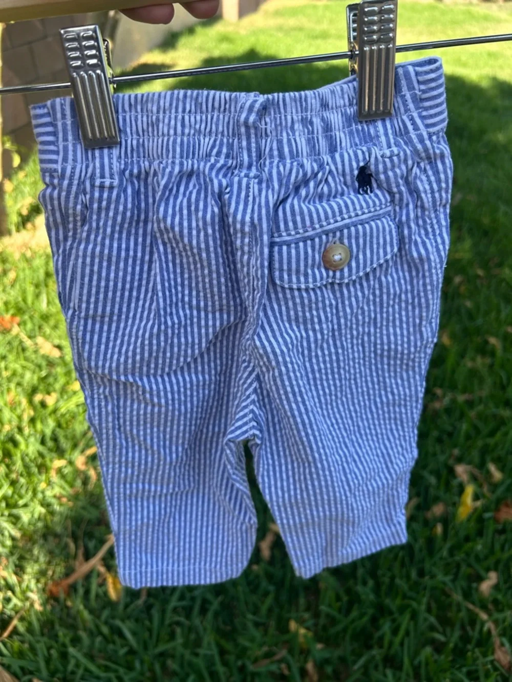 Ralph Lauren Blue and White Striped Baby/Toddler Pants